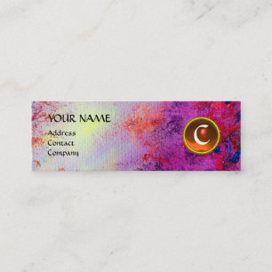 Carte De Visite Mini MON MONOGRAM violet fuchsia violet orange
