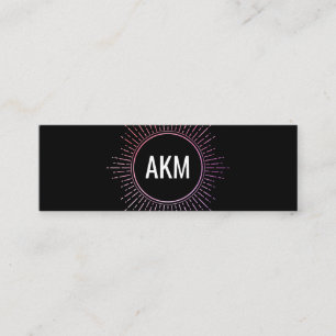 Carte De Visite Mini Monogramme avec éléments d'éclairage