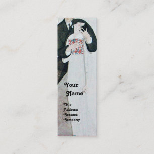 CARTE DE VISITE MINI MONOGRAMME DE MARIAGE ROMANTIQUE ET DE GROUPE