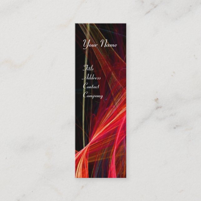 Carte De Visite Mini MONOGRAMME DE PHOTON FROID rouge (Devant)