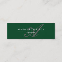 Monogramme moderne Forêt tendance Grey vert