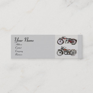 Carte De Visite Mini MONOGRAMME MOTOCYCLES vintages