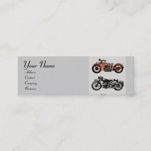 Carte De Visite Mini MONOGRAMME MOTOCYCLES vintages