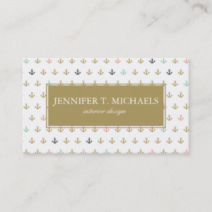 Carte De Visite Mini motif d'Ancre