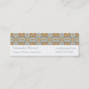 Carte De Visite Mini Motif de mosaïque géométrique Père Noël Fe