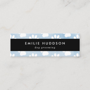 Carte De Visite Mini Motif De Pâtes, Groomer De Chiens, Marcheur De Chi