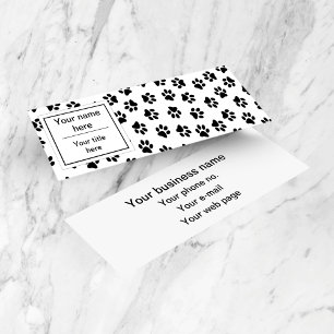 Carte De Visite Mini Motif De Pâtes, Paniers De Chien, Paniers De Chat,