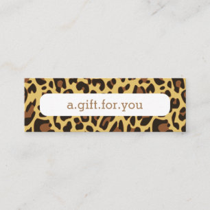 Carte De Visite Mini Motif de remise Leopard Skin Poster de animal