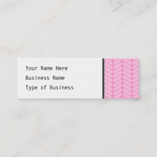 Carte De Visite Mini Motif de zigzag rose inspiré par le tricotage
