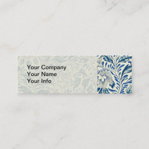Carte De Visite Mini Motif Floral bleu Antique Design asiatique