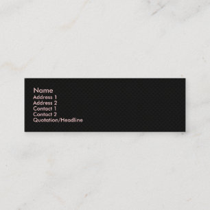 Carte De Visite Mini motif gris de forme luxueuse de coeur sur le noir
