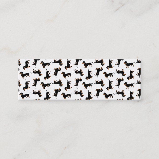 Carte De Visite Mini Motif mignon de teckel (Devant)