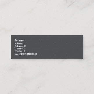 Carte De Visite Mini Motif octogonal gris-clair élégant sur le gris