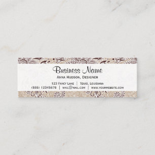 Carte De Visite Mini Motif Paisley, Persian Paisley, Oriental Paisley