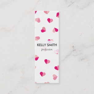 Carte De Visite Mini Motif rose mignon de coeur d'amour