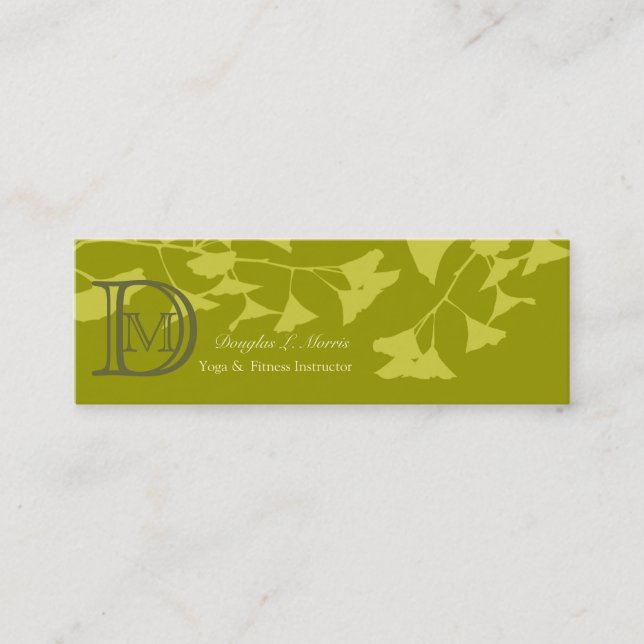 Carte De Visite Mini Motif saisonnier de la branche de Ginkgo Tree (Devant)