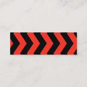Carte De Visite Mini Motif Zag rouge et noir