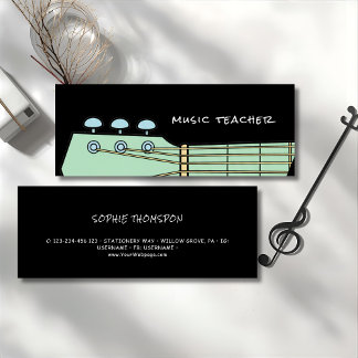 Carte De Visite Mini Music teacher guitar private lessons
