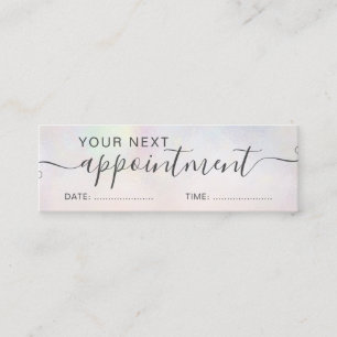 Carte De Visite Mini Nacre de perle moderne ombre rendez-vous blush