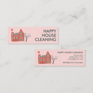 Carte De Visite Mini Nettoyage de la maison Services à domicile Charme 