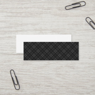 Carte De Visite Mini Noir blanc tartan plaid hiver Noël motif