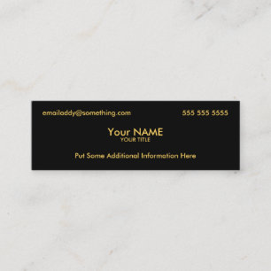 Carte De Visite Mini Noir et or