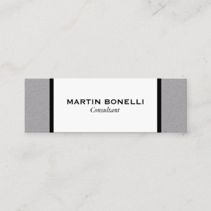 Carte De Visite Mini Noir maigre gris blanc minimaliste moderne