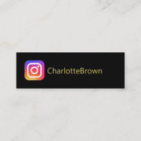 Nom d'utilisateur Instagram noir moderne