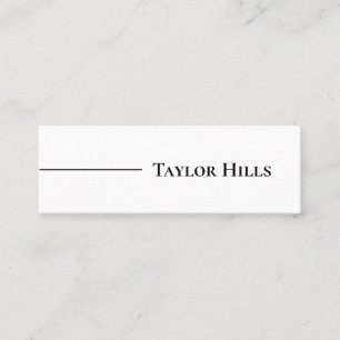Carte De Visite Mini Nom minimaliste de ligne moderne Monochrome