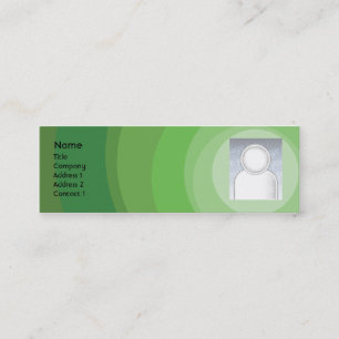 Carte De Visite Mini Nuances vertes de cercle - maigres