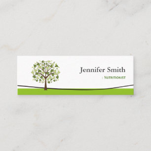 Carte De Visite Mini Nutritionniste diététiste - Arbre de coeur