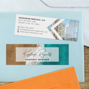 Carte De Visite Mini Ocean / Beach Location Manager Photo personnalisée