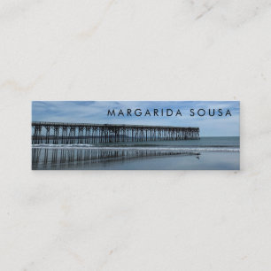 Carte De Visite Mini Ocean Beach Pier Blue Photo Tourisme