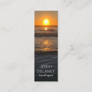 Carte De Visite Mini Ocean Beach Waves Sunset Nature Voyage photo