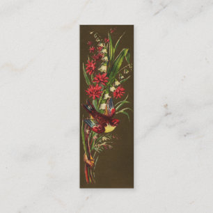 Carte De Visite Mini Oiseau et muguet victoriens