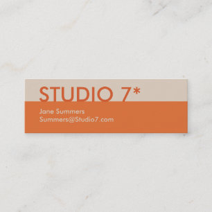 Carte De Visite Mini Orange - Série naturelle