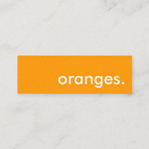 Carte De Visite Mini oranges.