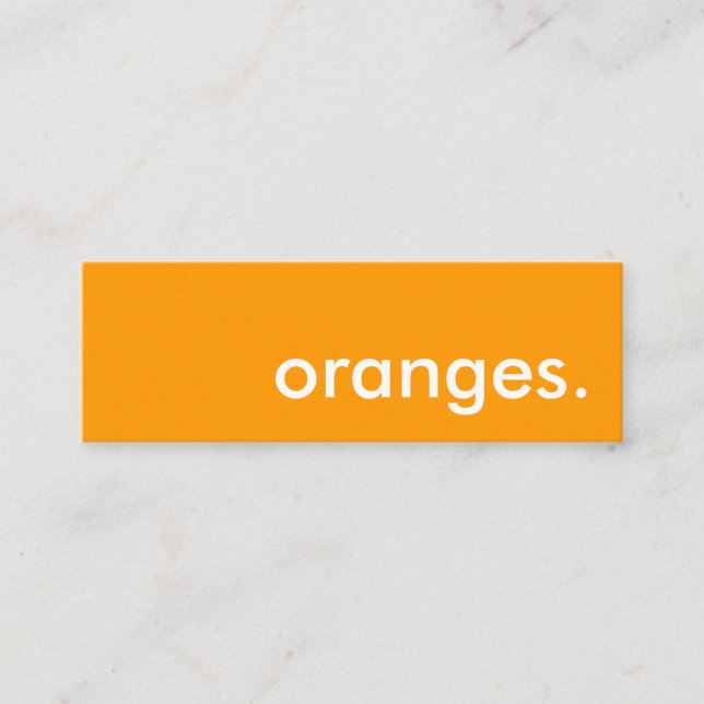 Carte De Visite Mini oranges. (Devant)