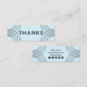 Carte De Visite Mini ORDER MERCI minimaliste Abstrait unique graphique
