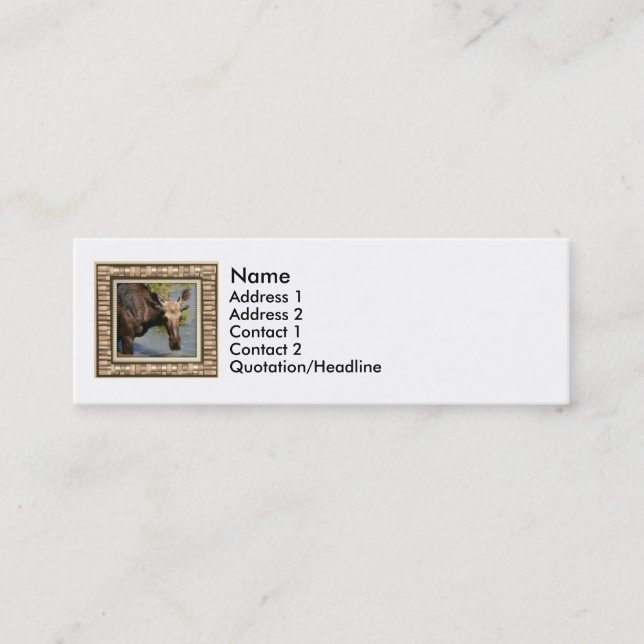 Carte De Visite Mini Orignaux (Devant)