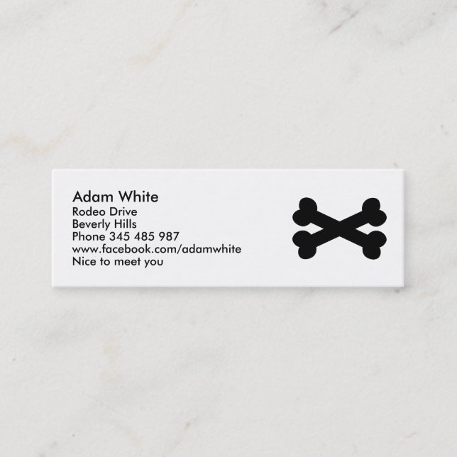 Carte De Visite Mini Os (Devant)