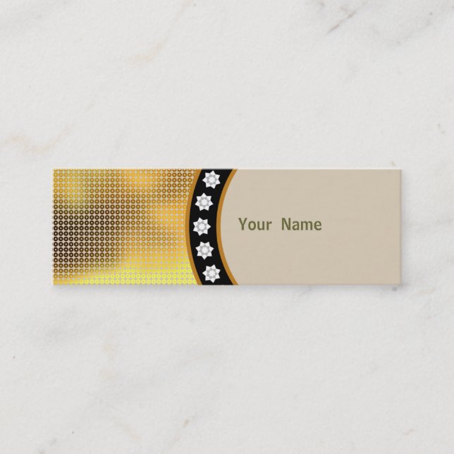 Carte De Visite Mini Paillette dorée (Devant)
