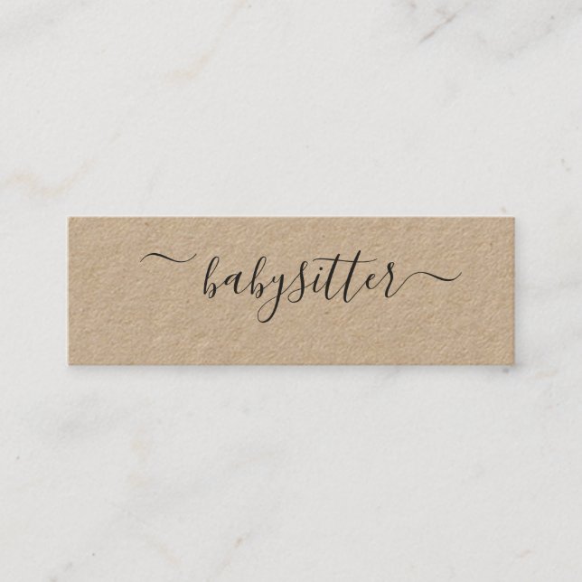 Carte De Visite Mini Paires d'Au simples simples naturelles rustiques (Devant)