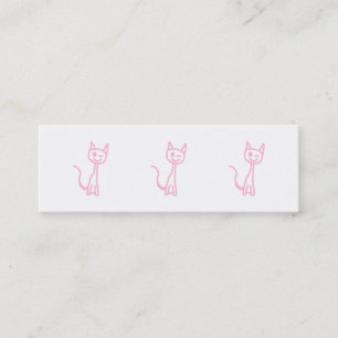 Carte De Visite Mini Pâlissez - le chat rose, clignant de l'oeil