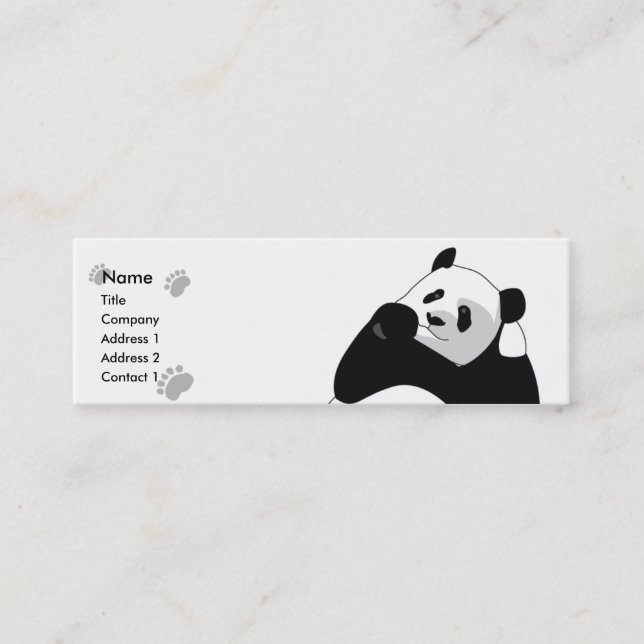 Carte De Visite Mini Panda - maigre (Devant)
