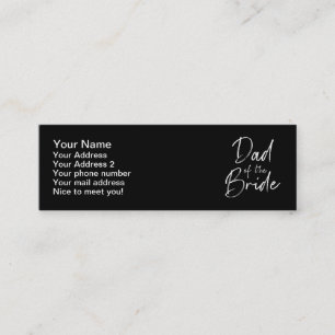 Carte De Visite Mini Papa de la mariée mariage