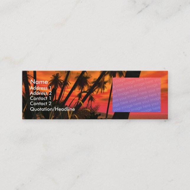 Carte De Visite Mini Paradis numérique | (Devant)