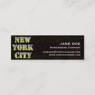 Carte De Visite Mini Parties scintillant d'or Silver de New York