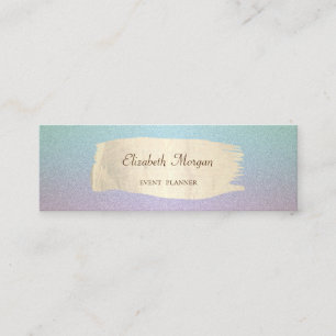 Carte De Visite Mini Parties scintillant Ombre Élégante, Brosse Or