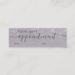 Carte De Visite Mini Parties scintillant violet moderne sombres lavande